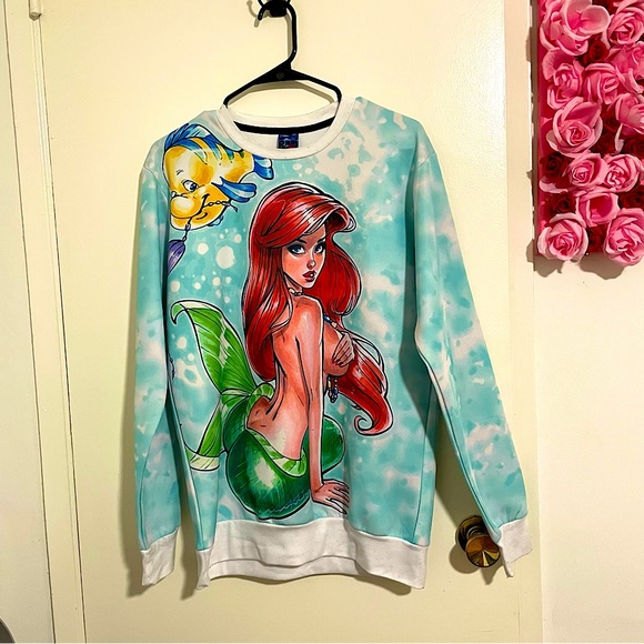 Mr. 1991 INC & Miss Go Other - Vintage The Little Mermaid Ariel Crew Sweater